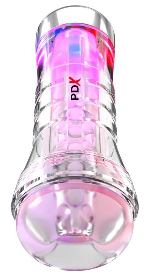 PDX Elite ViewTube XXL: Przezroczysty Stymulator z Efektem Świetlnym