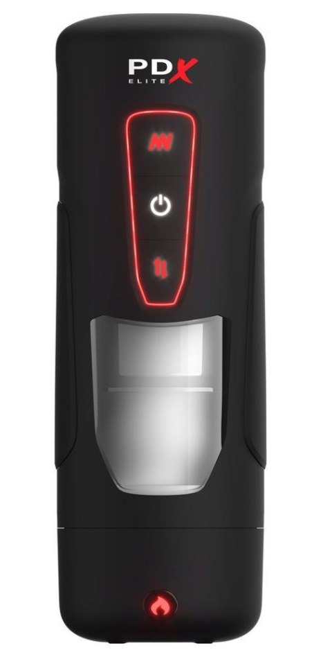PDX Elite Milk Me Hotter Black – Rozgrzewający Masturbator z Wibracjami