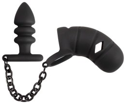 Black Velvets Klatka Cnoty na Penisa z Korkiem Analnym