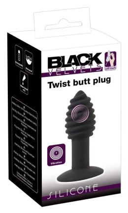 Black Velvets Twist – Wibracyjny plug analny