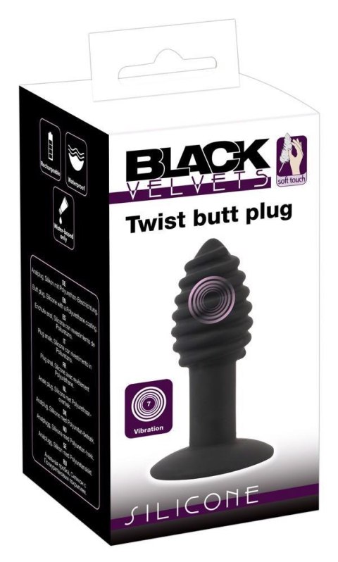 Black Velvets Twist – Wibracyjny plug analny