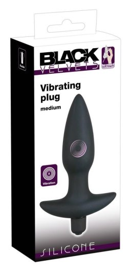 Wibrujący Plug Análny Black Velvet - Średni Rozmiar