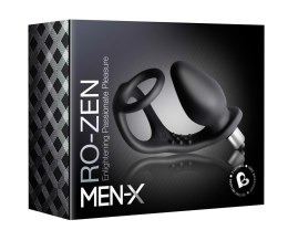 Wibrujący Plug Analny RO-ZEN-Black z Pierścieniem Erekcyjnym