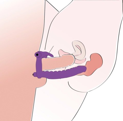 Wielofunkcyjne Silikonowe Dildo Strap-On z Wibracją