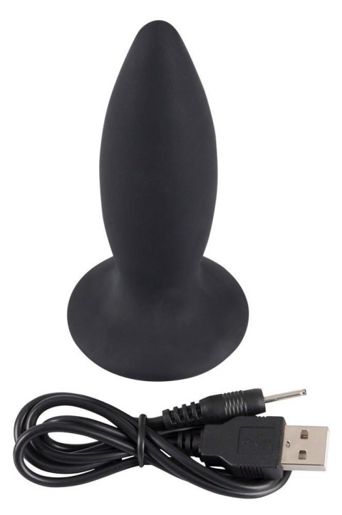 Aksamitny Wibrujący Korek Analny Black Velvets Recharge Plug S