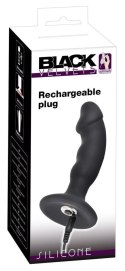 Wibrujący korek analny Black Velvets z ładowaniem USB
