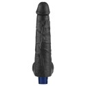 Realistyczne Wibrujące Dildo TPE Soft-Touch, Ładowane USB, 27 cm – Czarne