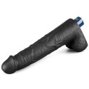 Realistyczne Wibrujące Dildo TPE Soft-Touch, Ładowane USB, 27 cm – Czarne