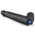 Realistyczne Wibrujące Dildo TPE Soft-Touch, Ładowane USB, 27 cm – Czarne