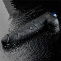 Realistyczne Wibrujące Dildo TPE Soft-Touch, Ładowane USB, 27 cm – Czarne