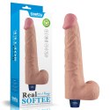 Realistyczny Wibrator Dildo Real Softee TPE z Akumulatorem, 26,5 cm (Cielisty)