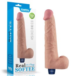 Realistyczny Wibrator Dildo Real Softee TPE z Akumulatorem, 26,5 cm (Cielisty)