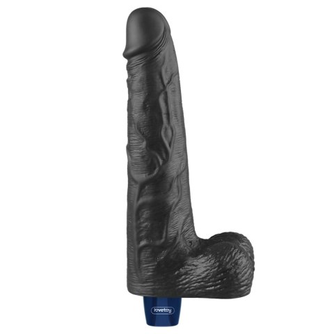 Realistyczne Dildo Wibrujące Softee TPE, 10 Cali, Ładowalne (Czarne)