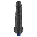 Realistyczne Dildo Wibrujące Softee TPE, 10 Cali, Ładowalne (Czarne)