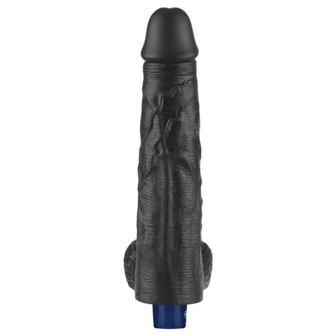 Realistyczne Dildo Wibrujące Softee TPE, 10 Cali, Ładowalne (Czarne)