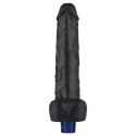 Realistyczne Dildo Wibrujące Softee TPE, 10 Cali, Ładowalne (Czarne)