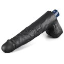 Realistyczne Dildo Wibrujące Softee TPE, 10 Cali, Ładowalne (Czarne)