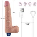 10" Realistyczne Wibracyjne Dildo TPE "Real Softee" (Kolor cielisty), Ładowalne