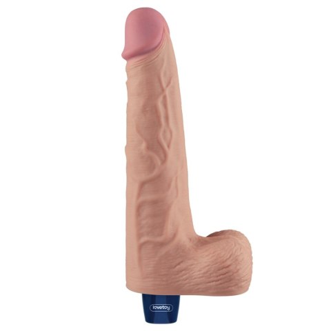10" Realistyczne Wibracyjne Dildo TPE "Real Softee" (Kolor cielisty), Ładowalne