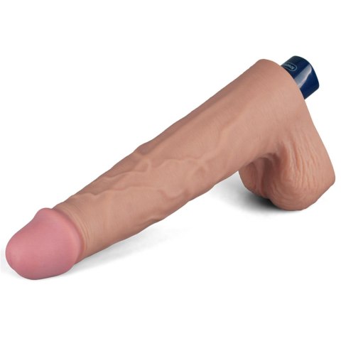 10" Realistyczne Wibracyjne Dildo TPE "Real Softee" (Kolor cielisty), Ładowalne