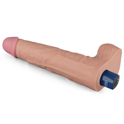 10" Realistyczne Wibracyjne Dildo TPE "Real Softee" (Kolor cielisty), Ładowalne