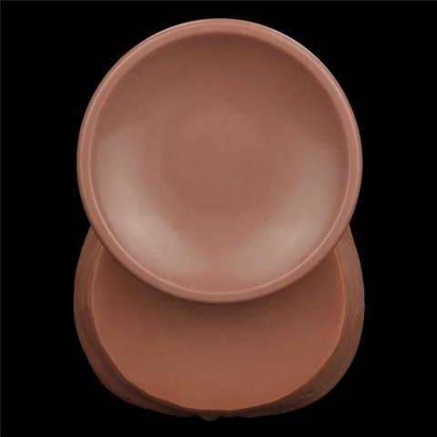 14-calowe Realistyczne Dildo Dwuwarstwowe King Size z Technologią 'Sliding Skin', Brązowe