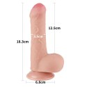 7-calowy Dildo Realistyczne Dwuwarstwowe z Ruchomą Skórą