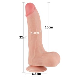 Realistyczne Dildo z Przesuwną Skórą i Podwójną Warstwą 8,5 cala