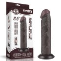 8-calowe Realistyczne Dildo z Ruchomą Skórą i Podwójną Gęstością – Czarne