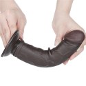 8-calowe Realistyczne Dildo z Ruchomą Skórą i Podwójną Gęstością – Czarne
