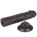 8-calowe Realistyczne Dildo z Ruchomą Skórą i Podwójną Gęstością – Czarne