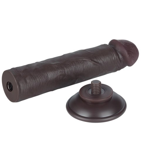 8-calowe Realistyczne Dildo z Ruchomą Skórą i Podwójną Gęstością – Czarne