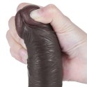 8-calowe Realistyczne Dildo z Ruchomą Skórą i Podwójną Gęstością – Czarne