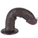 8-calowe Realistyczne Dildo z Ruchomą Skórą i Podwójną Gęstością – Czarne