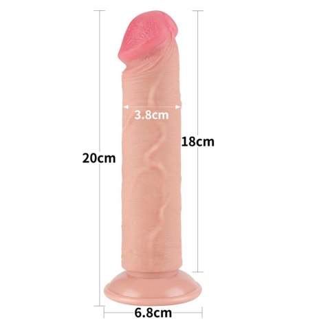 8-calowe Realistyczne Dildo z Dwuwarstwową, Ruchomą Skórą