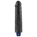 Realistyczne Wibrujące Dildo TPE Real Softee 24 cm, Ładowane USB, Czarne