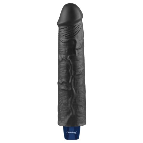 Realistyczne Wibrujące Dildo TPE Real Softee 24 cm, Ładowane USB, Czarne