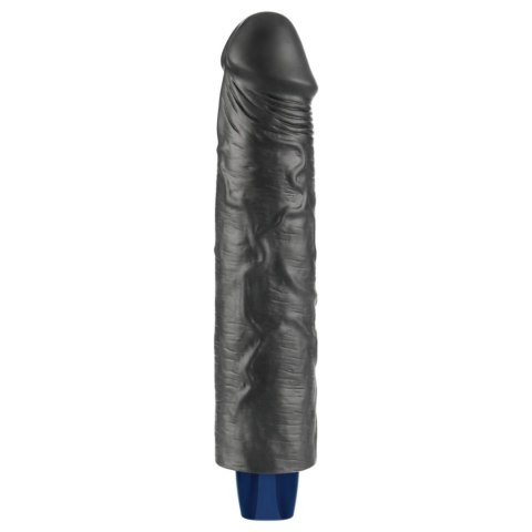 Realistyczne Wibrujące Dildo TPE Real Softee 24 cm, Ładowane USB, Czarne