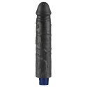 Realistyczne Wibrujące Dildo TPE Real Softee 24 cm, Ładowane USB, Czarne
