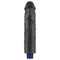 Realistyczne Wibrujące Dildo TPE Real Softee 24 cm, Ładowane USB, Czarne