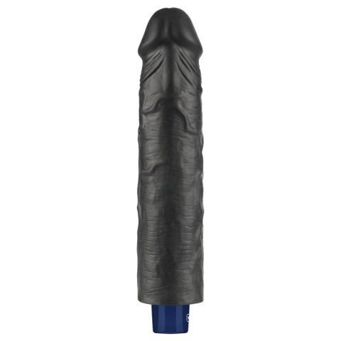 Realistyczne Wibrujące Dildo TPE Real Softee 24 cm, Ładowane USB, Czarne