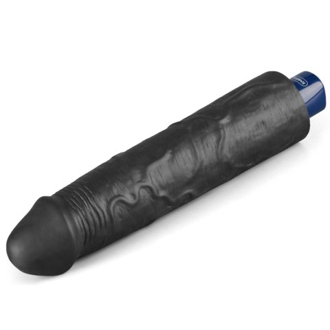 Realistyczne Wibrujące Dildo TPE Real Softee 24 cm, Ładowane USB, Czarne