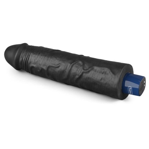 Realistyczne Wibrujące Dildo TPE Real Softee 24 cm, Ładowane USB, Czarne