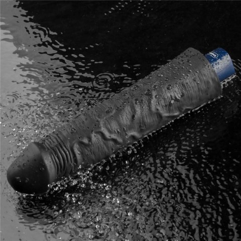 Realistyczne Wibrujące Dildo TPE Real Softee 24 cm, Ładowane USB, Czarne