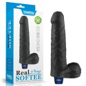 Realistyczny Wibrator Dildo Softee TPE 23 cm – Ładowany USB (Czarny)