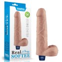 REAL SOFTEE – Realistyczne Dildo Wibrujące z TPE, Ładowalne, 23 cm (Cieliste)