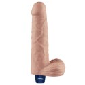 REAL SOFTEE – Realistyczne Dildo Wibrujące z TPE, Ładowalne, 23 cm (Cieliste)
