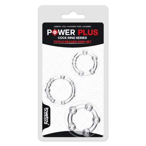 Power Plus: Zestaw Potrójnych Pierścieni Erekcyjnych z Wypustkami
