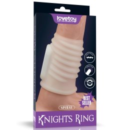 Wibrujący pierścień spiralny Knights Ring (biały)
