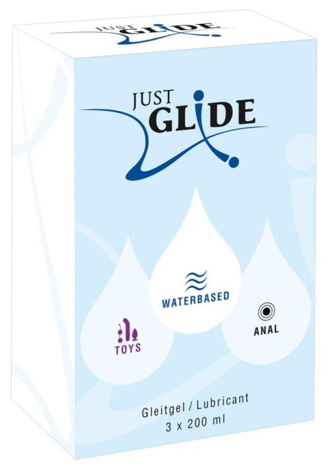 Just Glide Zestaw Żeli Lubrykacyjnych 3x200ml